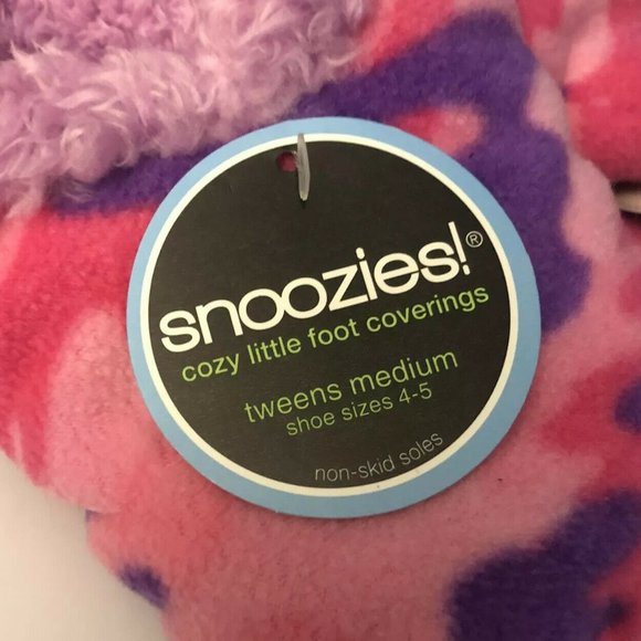 Snoozies Camo Pink Purple Tween M 4 / 5 Non-Skid - Picture 4 of 5